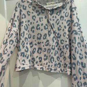 Fantastic Fawn Pink and Blue Leopard Print Top